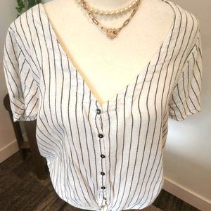 Roxy tie front top
